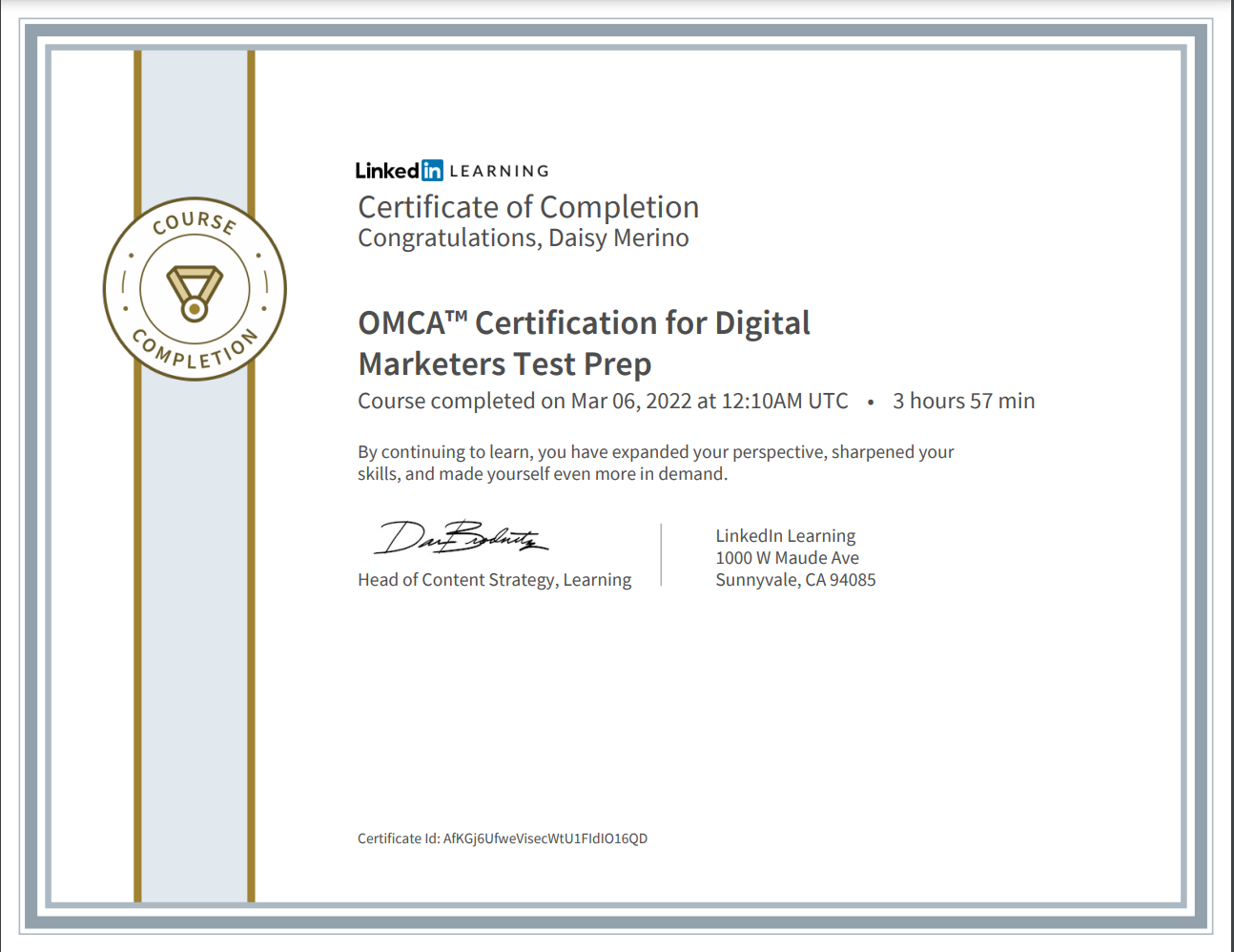 OMCA Certification